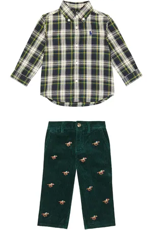 Ralph Lauren Baby cotton shirt and pants set