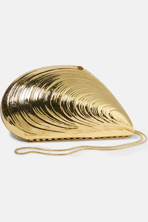 Simkhai Bridget metal shell clutch