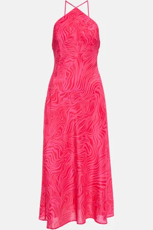 RIXO London Opal silk halterneck midi dress