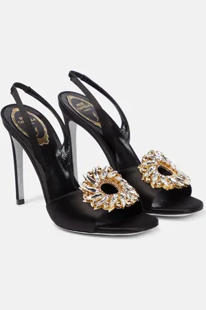 RENE CAOVILLA Amanda 105 embellished satin sandals
