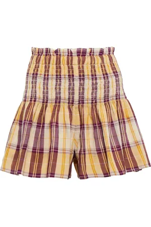 Marant Etoile Bayowel shirred cotton shorts