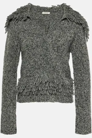 JACQUES WEI Fringed wool-blend sweater
