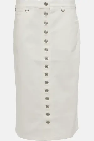 Courrèges Multiflex denim midi skirt