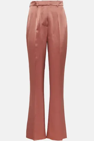 Nanushka Leena high-rise satin straight pants