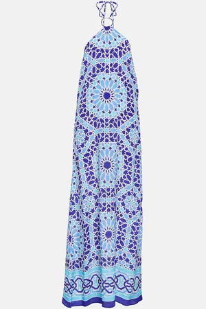 ALEXANDRA MIRO Asher printed halterneck maxi dress