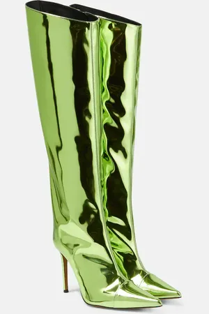 ALEXANDRE VAUTHIER Mirrored leather knee-high boots
