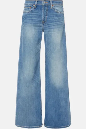 RE/DONE Cotton Stretch mid-rise wide-leg jeans