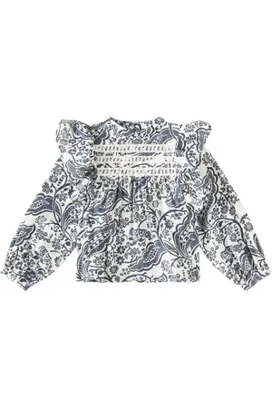 The New Society Jaipur ruffled paisley cotton blouse