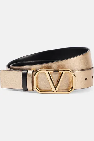 VALENTINO GARAVANI VLogo metallic leather belt