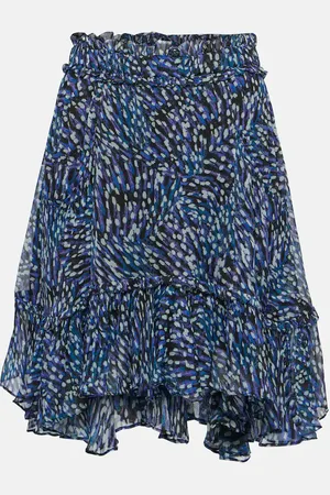 Marant Etoile Viera asymmetric printed mini skirt