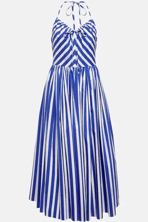 Dolce & Gabbana Portofino striped cotton midi dress