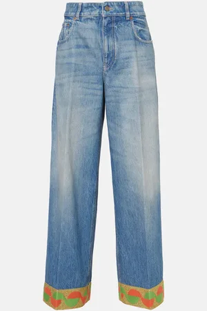 VALENTINO High-rise wide-leg jeans