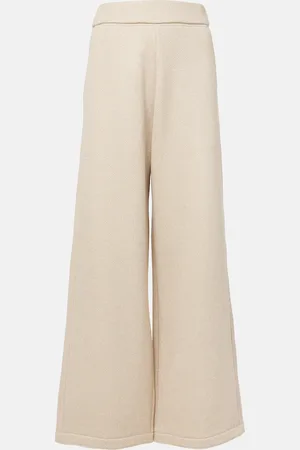 Max Mara Cotton-blend wide-leg pants