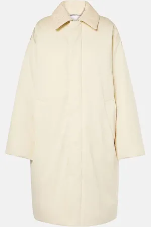 Bottega Veneta Leather-trimmed twill down coat