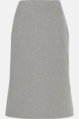 DRIES VAN NOTEN Cotton-blend midi skirt