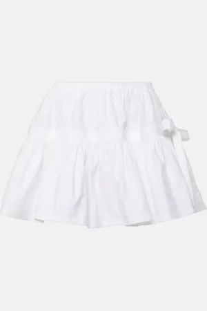 Alaïa Bow-detail ruffled miniskirt