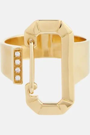 Eera 18kt yellow ring with diamonds