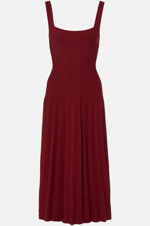 Staud Beaton chiffon-trimmed velvet maxi dress