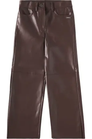 MONNALISA Faux leather straight pants