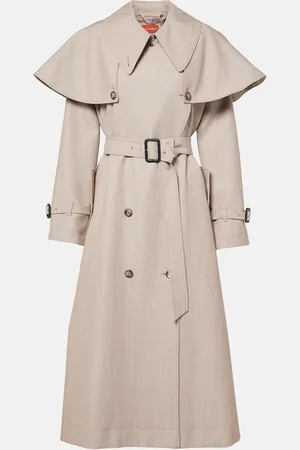 Altuzarra Billie caped virgin wool trench coat