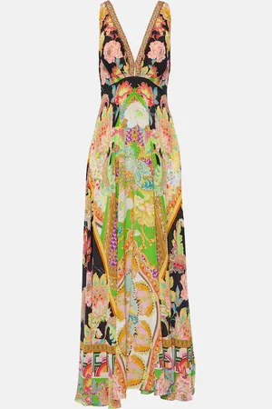 Camilla Printed silk maxi dress