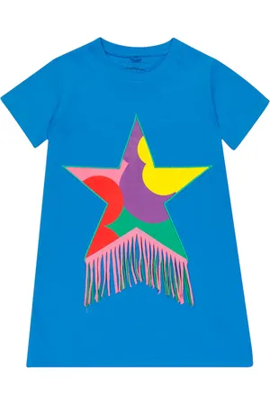 Stella McCartney Fringe-trimmed embroidered cotton dress