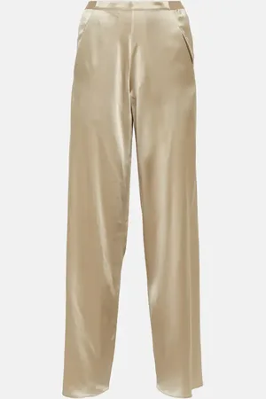 CHRISTOPHER ESBER Silk satin straight pants