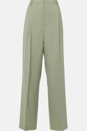 DRIES VAN NOTEN Mid-rise wool straight pants