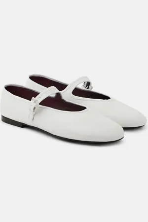The Row Leather Mary Jane ballet flats