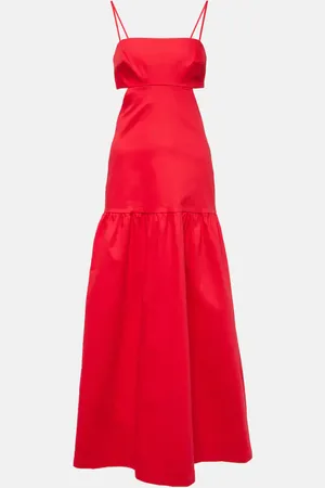 Adriana Degreas Cutout tiered cotton-blend maxi dress