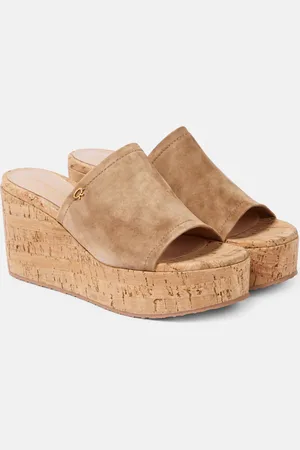 Gianvito Rossi Suede wedge mules