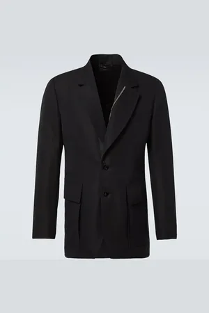 Tom Ford Leather-trimmed cotton-blend jacket