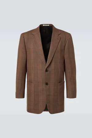 Auralee Prince of Wales wool blazer