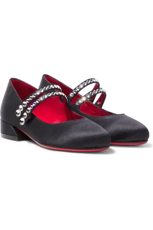 Christian Louboutin Jane Fille satin crÃªpe Mary Jane flats