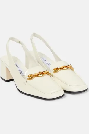 Jimmy Choo Diamond Tilda 45 patent leather slingback pumps