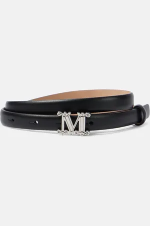 Max Mara Logo leather belt