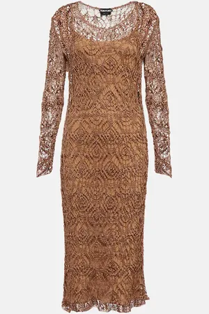Tom Ford Layered knit midi dress