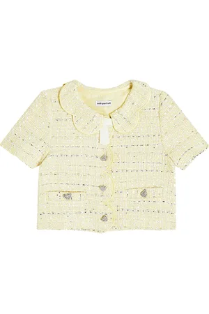 Self-Portrait Embellished bouclÃ© shirt