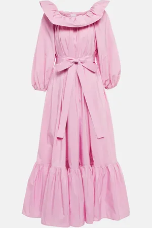Patou Off-shoulder faille maxi dress