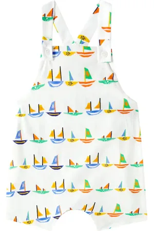 FÁBULA Baby printed cotton playsuit
