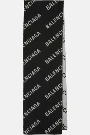 Balenciaga Logo wool scarf