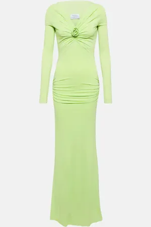 BLUMARINE Embellished off-shoulder gown