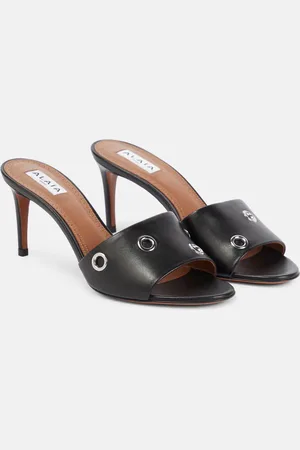 Alaïa Oeillets embellished leather sandals