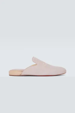 Christian Louboutin Navy Coolito Flat mules
