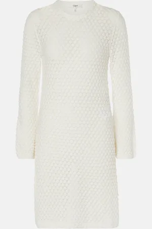 Chloé Waffle-knit cotton sweater dress