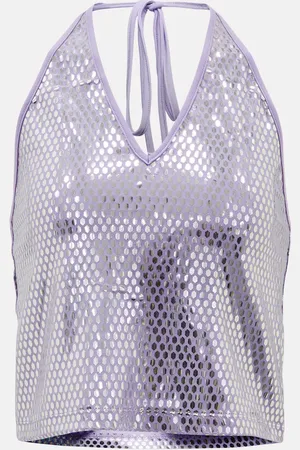 ROTATE Kia sequined halterneck top