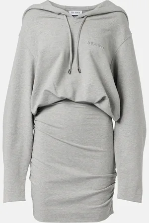 The Attico Cotton-blend jersey sweatshirt dress