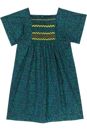 BONPOINT Floral smocked cotton dress