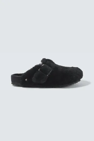 Birkenstock Boston 1774 shearling-lined suede mules