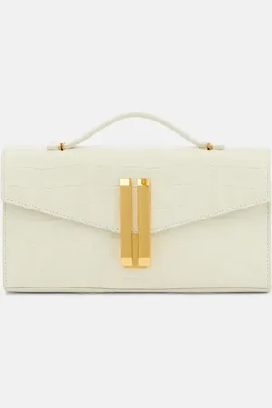 DeMellier Vancouver croc-effect leather clutch